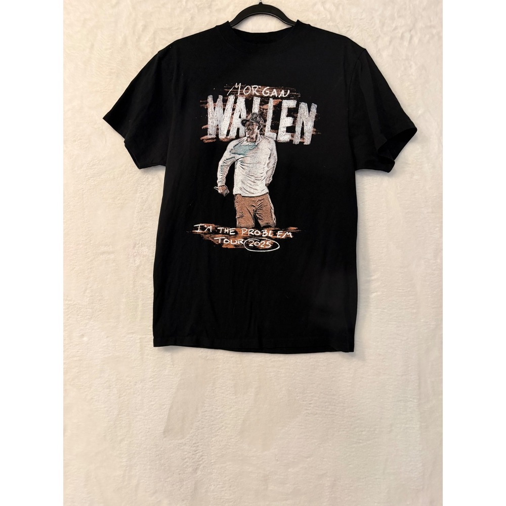 Morgan Wallen Im The Problem Tour 2025 Shirt Black Mens Large Concert Tee